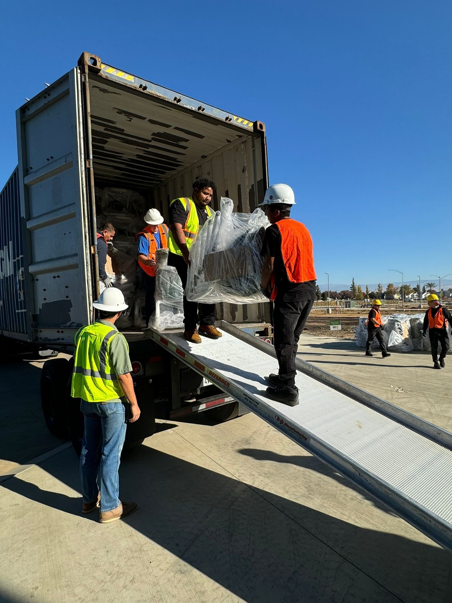 Commercial office furniture relocation and unloading
