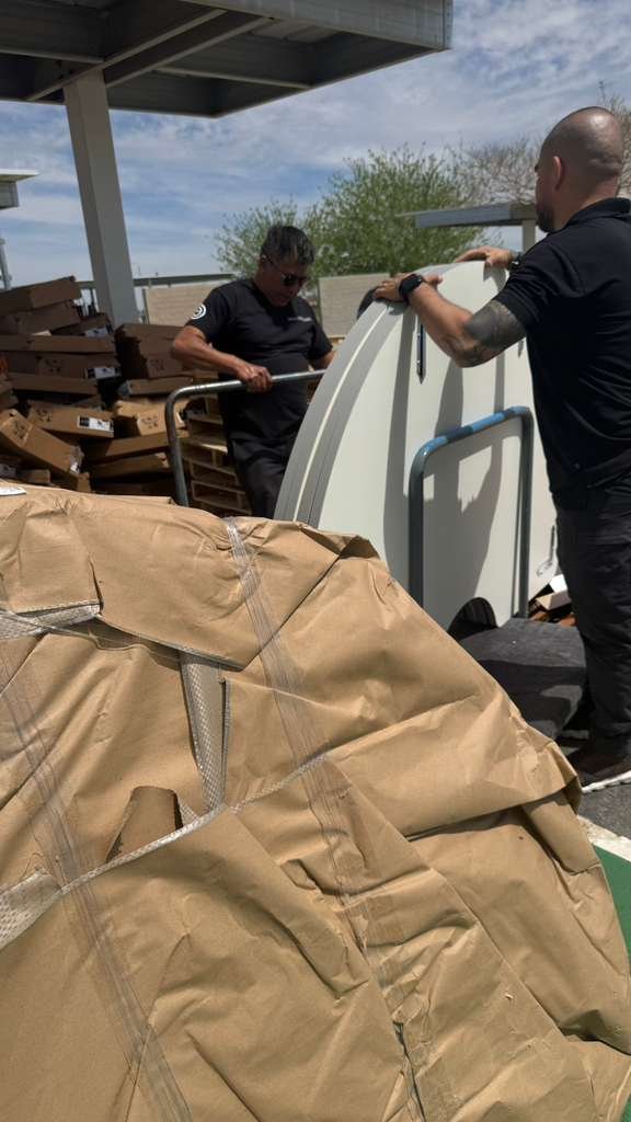 Commercial office furniture handled during a Los Angeles relocation project